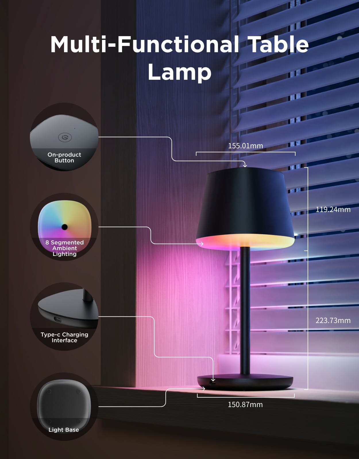 GOVEE TABLE LAMP WITH BATTERY 6974316991458
