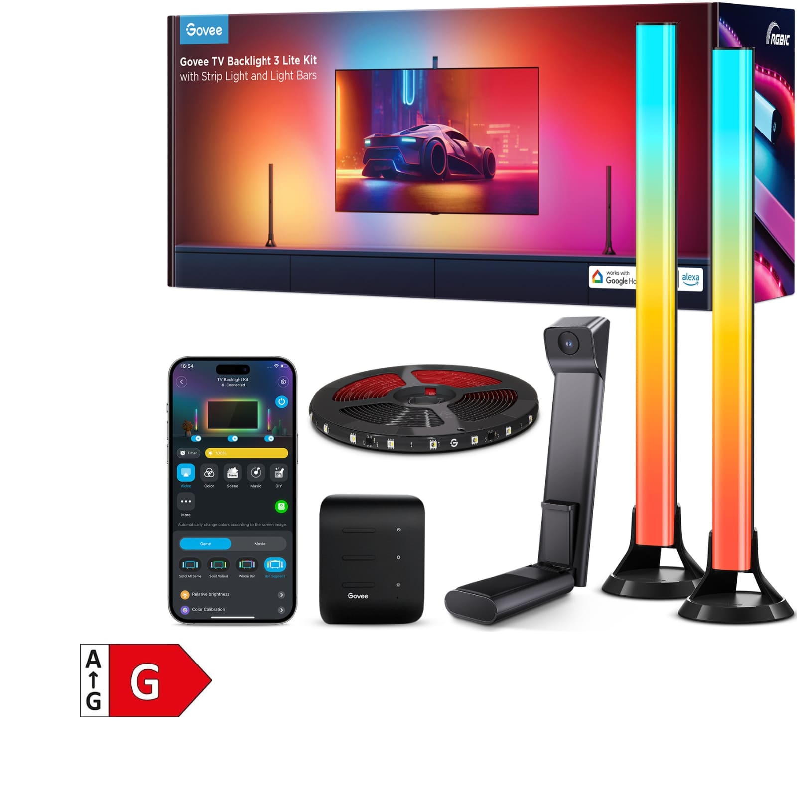 GOVEE TV osvetlitev ozadja 3 Lite Kit - POŠKODOVANA EMBALAŽA 3200000006140