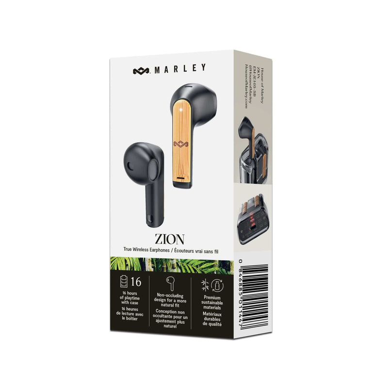 HOUSE OF MARLEY ZION TWS EARPHONES SIGNATURE BLACK 846885011430