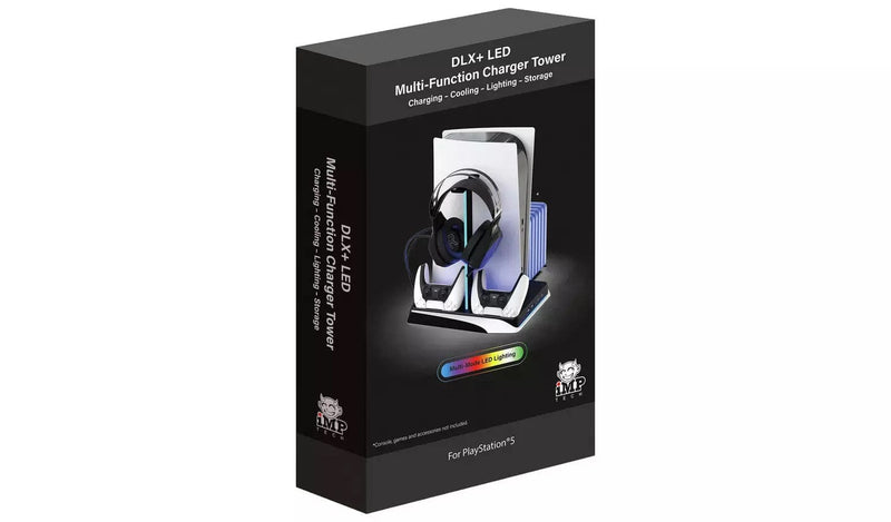 IMP TECH DLX+ LED MULTI FUNKCIJSKO STOJALO ZA KONZOLE PS5 5060176365575