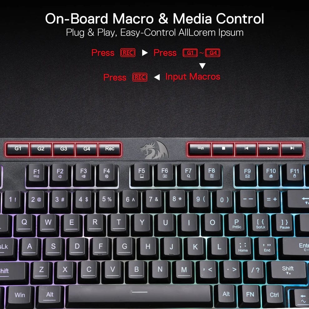 KEYBOARD - REDRAGON SHIVA PRO K515-RGB brezžična membranska tipkovnica 6950376726155