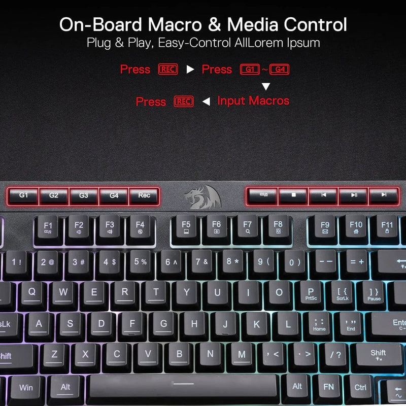 KEYBOARD - REDRAGON SHIVA PRO K515-RGB brezžična membranska tipkovnica 6950376726155