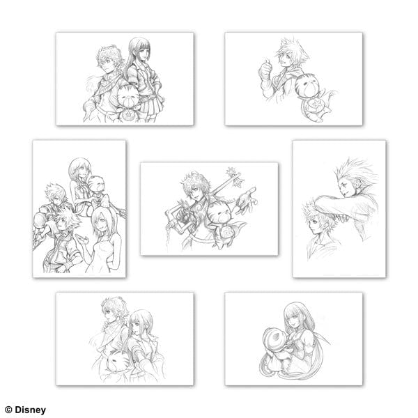 KINGDOM HEARTS POSTCARD SET C ILLUSTRATED BY TETSUYA NOMURA razglednice 4988601365352