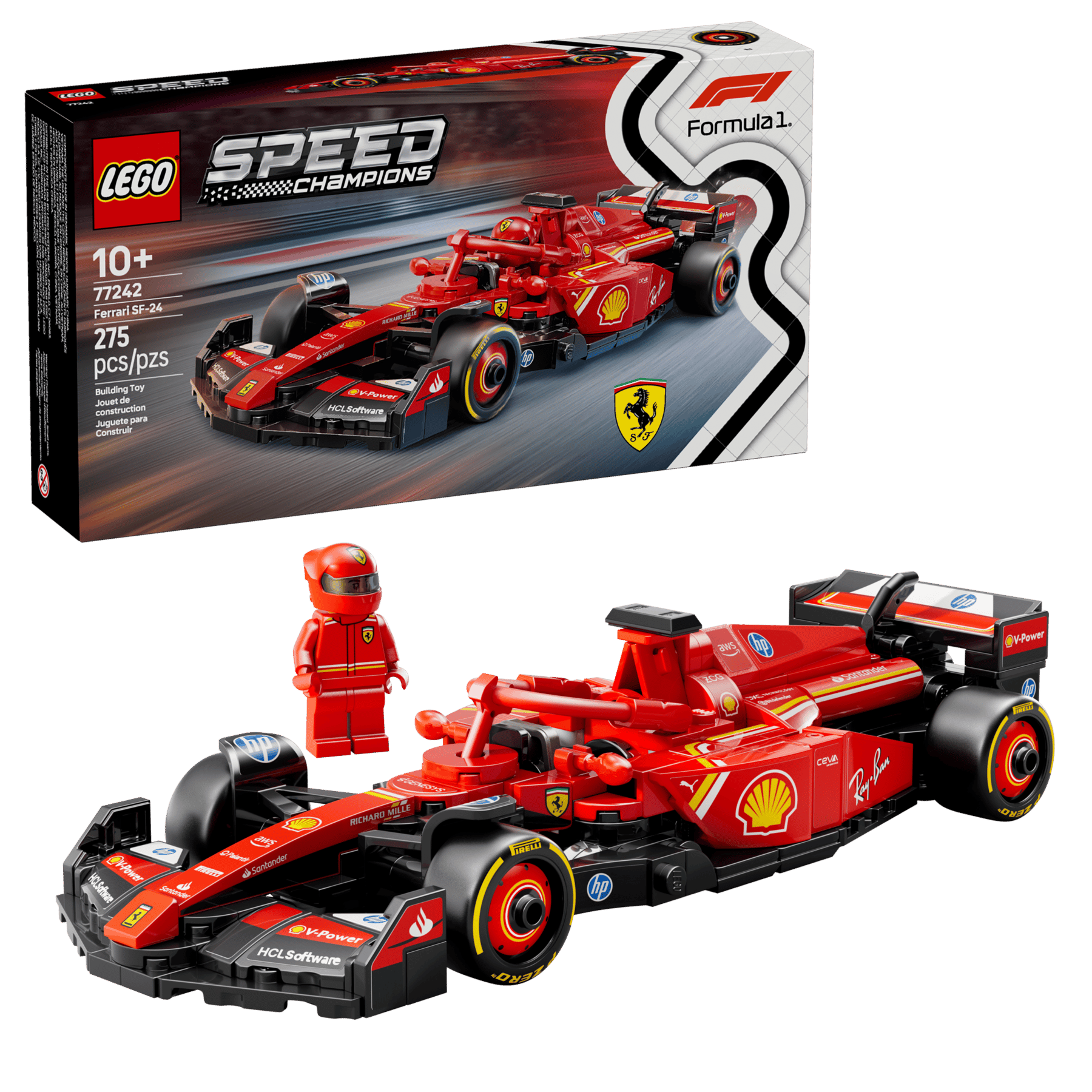 LEGO SPEED CHAMPIONS - FERRARI SF-24 F1 RACE CAR #77242 5702017816098