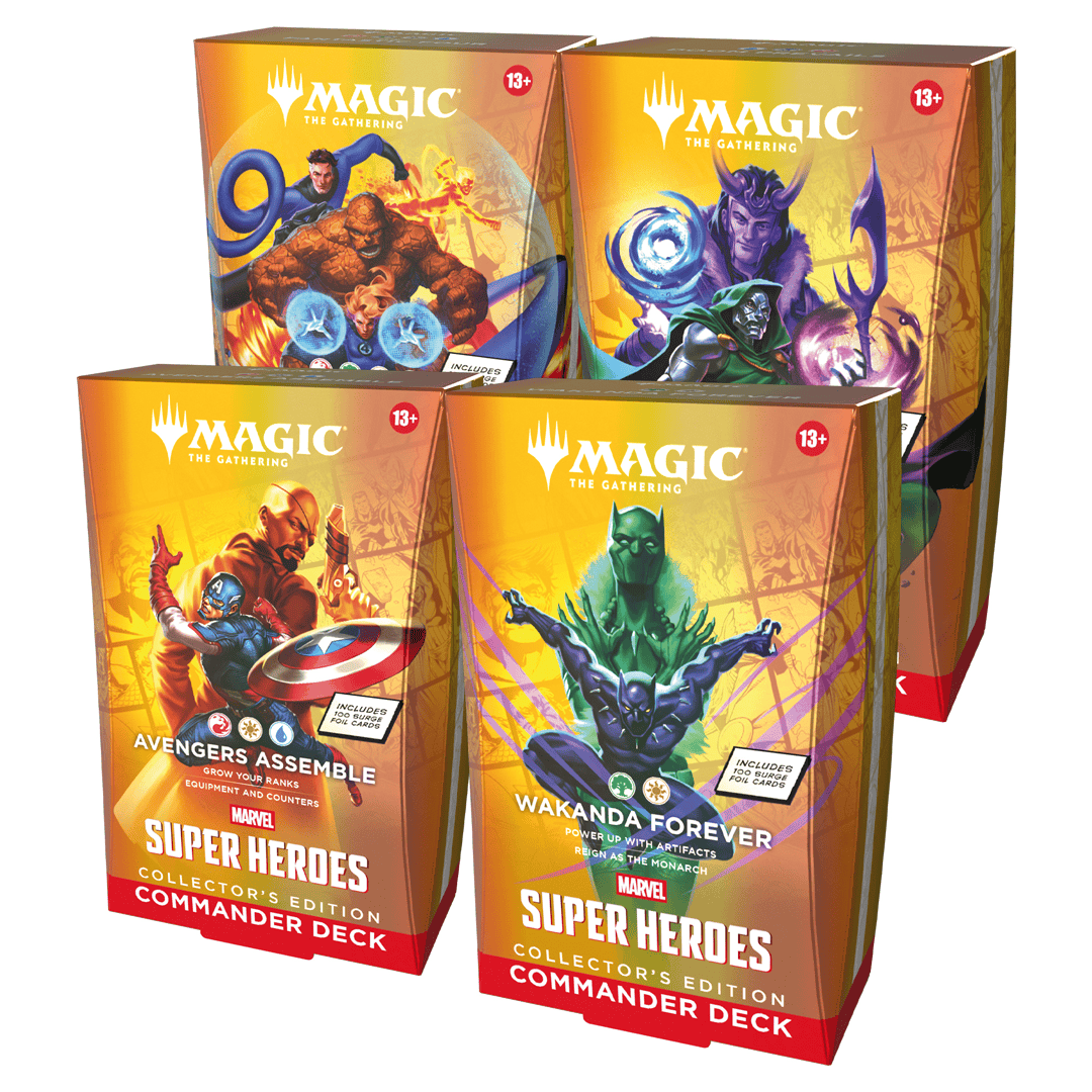Magic: The Gathering: Marvel Super Heroes – Collector Deck Display (4 Decks) 195166313092