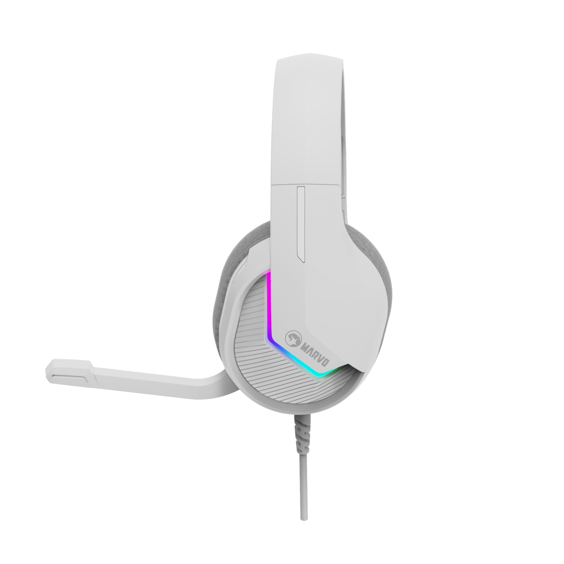 MARVO H8618 WH ŽIČNE SLUŠALKE RGB BELE BARVE 6932391930014