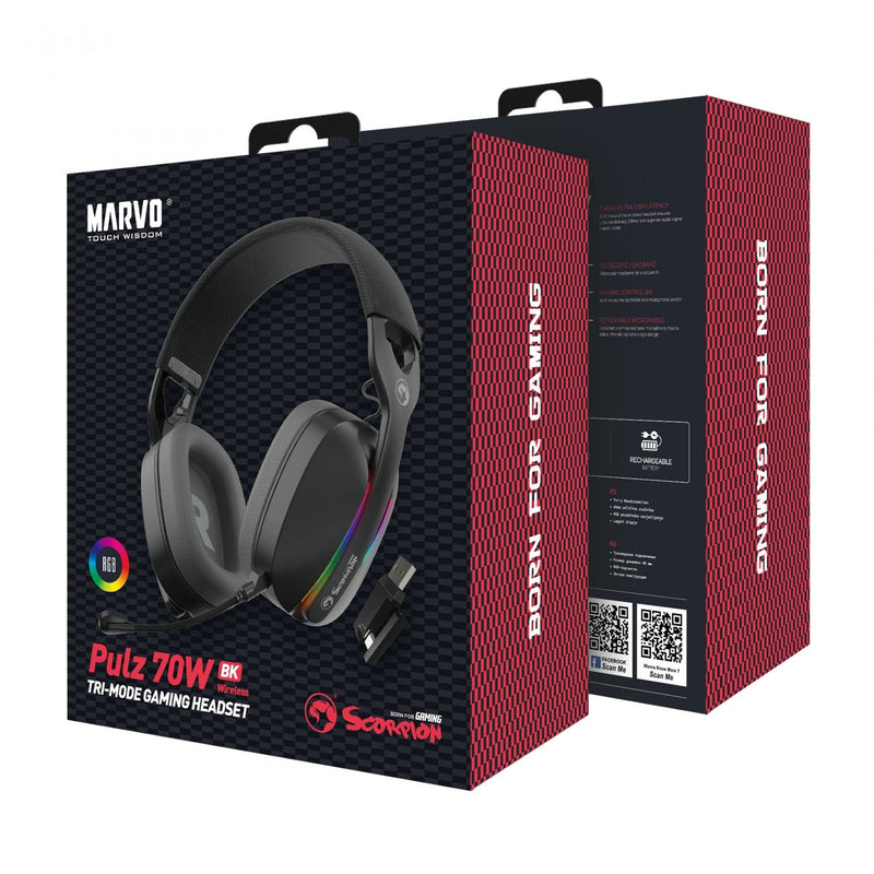 MARVO HG9086W BK BREZŽIČNE SLUŠALKE 6932391933664