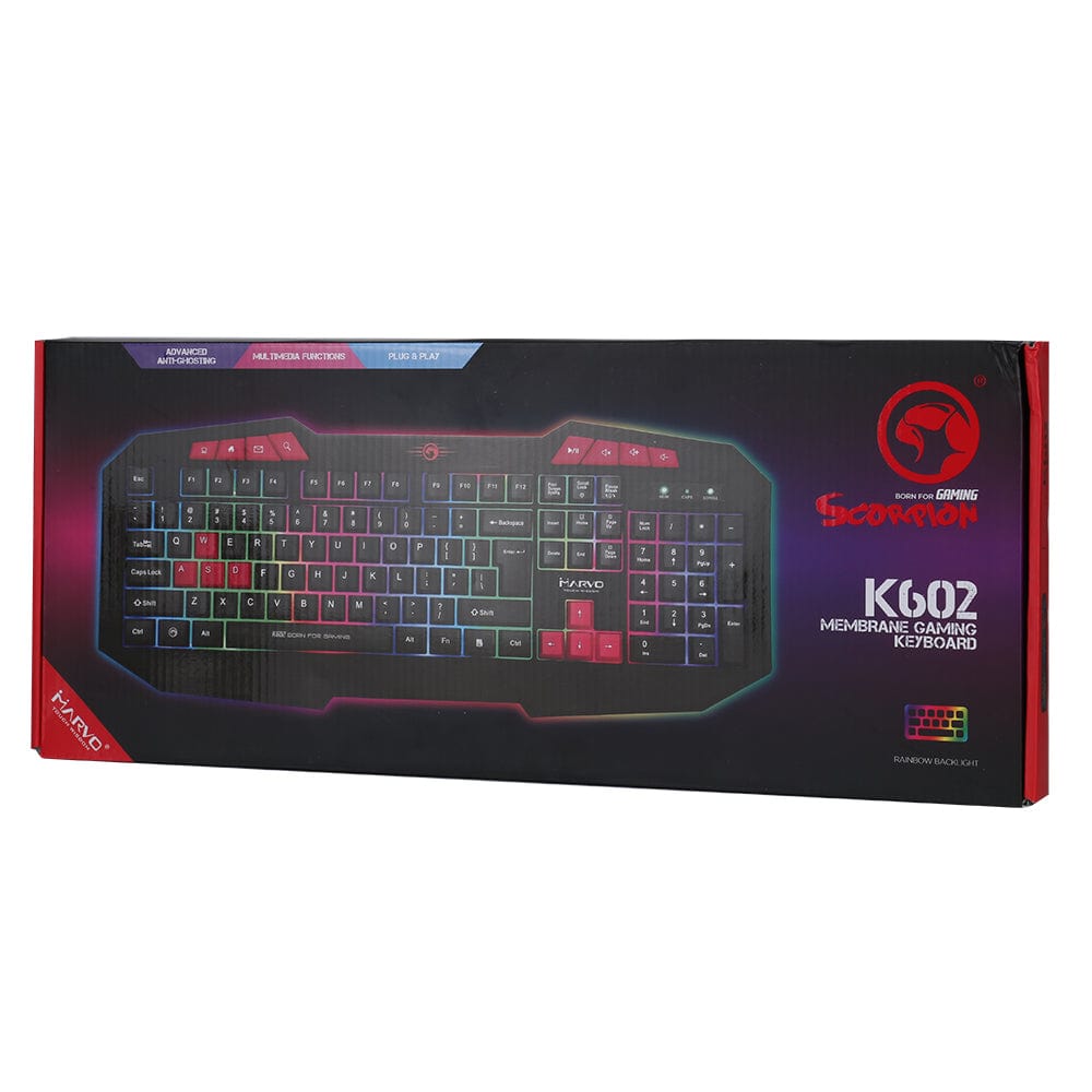 MARVO K602 EN ŽIČNA MEMBRANSKA TIPKOVNICA RGB 6932391920589