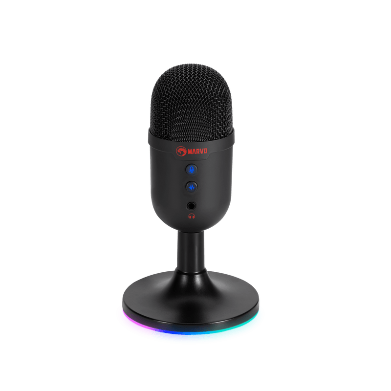 MARVO MIC-06 BK ŽIČNI MIKROFON RGB ČRNE BARVE 6932391930052