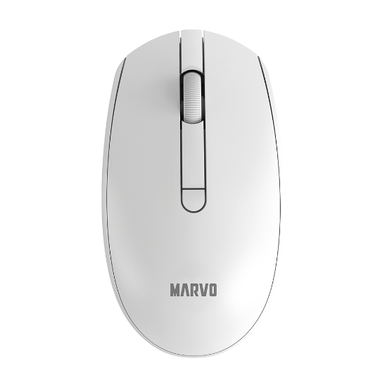 MARVO OFFICE WS005 HR WH brezžični komplet tipkovnice in miške bele barve - SLO/HR LAYOUT 6932391937129