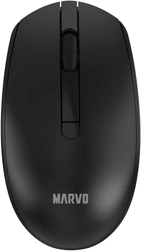 MARVO OFFICE WS005 HR WH brezžični komplet tipkovnice in miške črne barve - SLO/HR LAYOUT 6932391937112