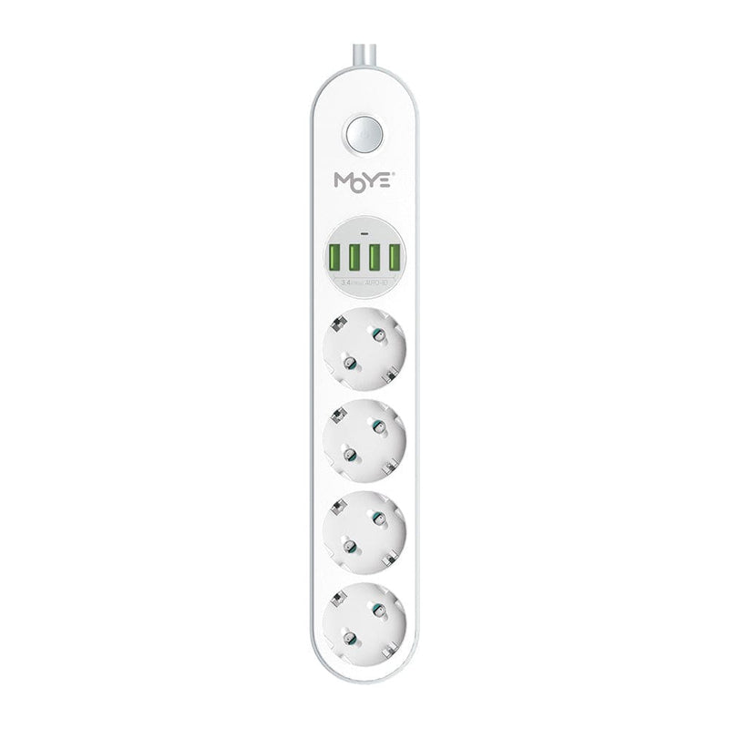 MOYE VOLTAIC POWER STRIP 16A/4000W/4USB/4 SOCKETS RAZDELILNA LETEV 8605042604715