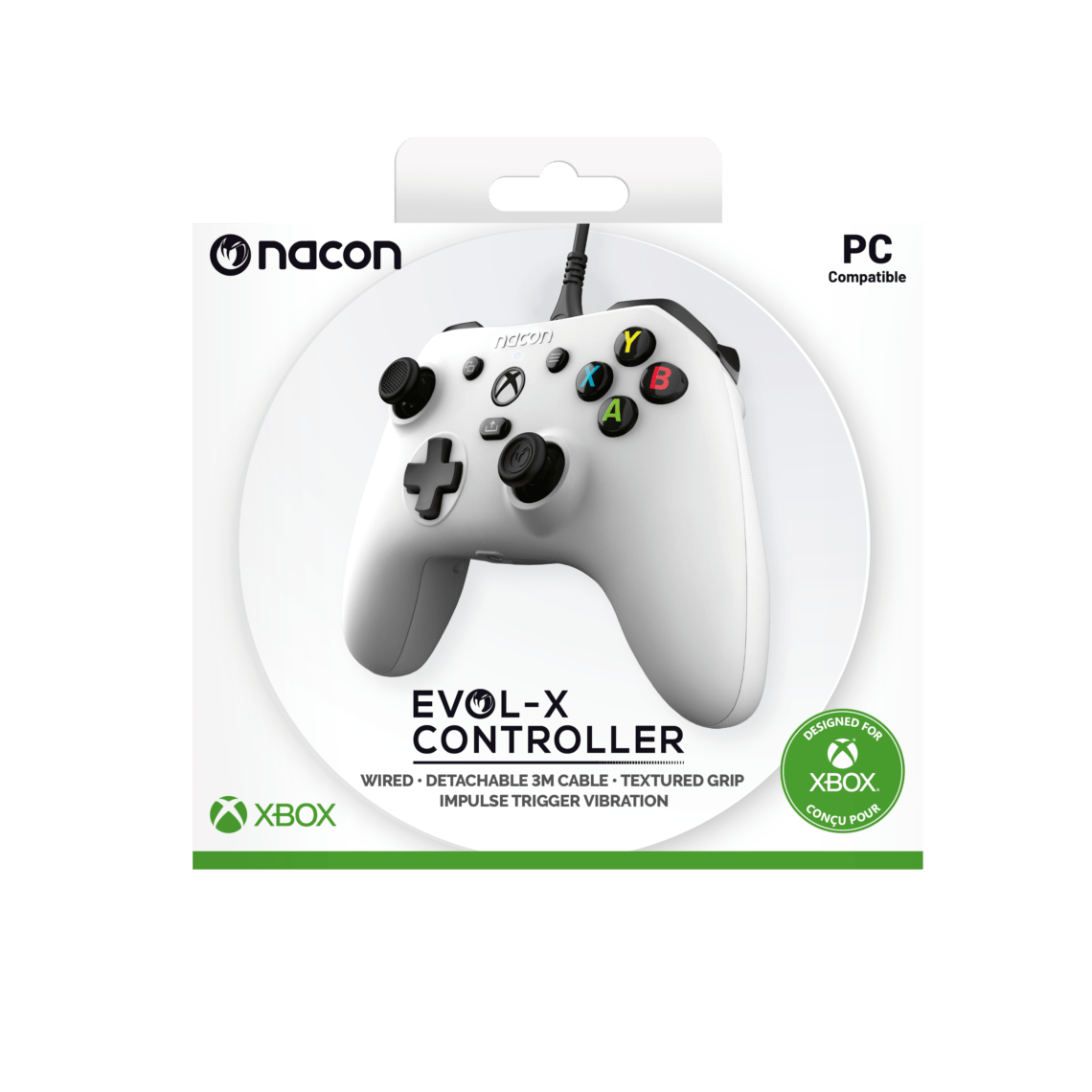 NACON EVOL-X WIRED CONTROLLER PC/XBOX/XBSX WHITE IGRALNI PLOŠČEK 3665962022438