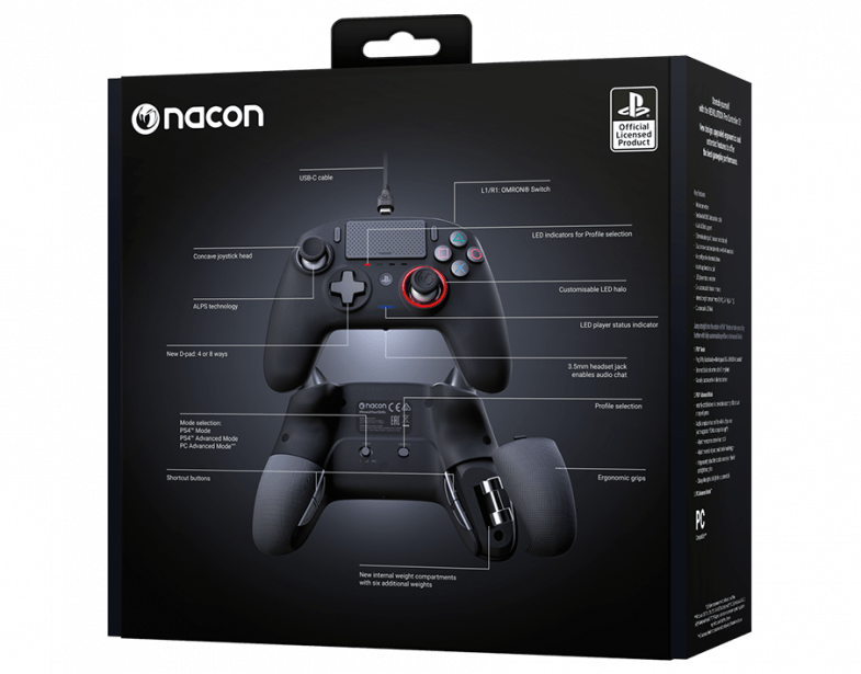 NACON PS4 REVOLUTION PRO KONTROLER V3, ČRN 3499550383522
