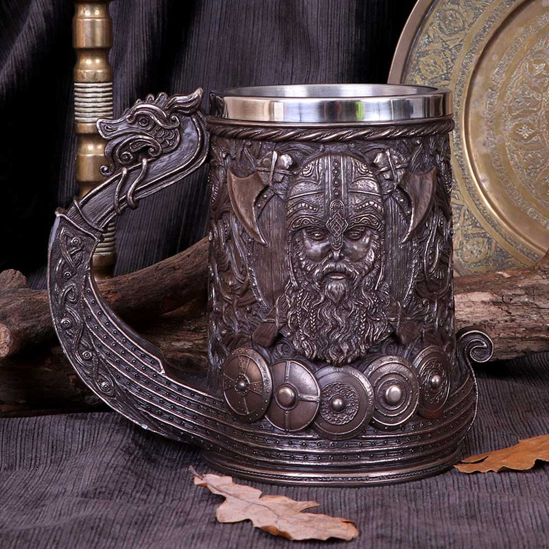 NEMESIS NOW BRONZE DRAKKAR VIKING vrč 15CM 801269135003