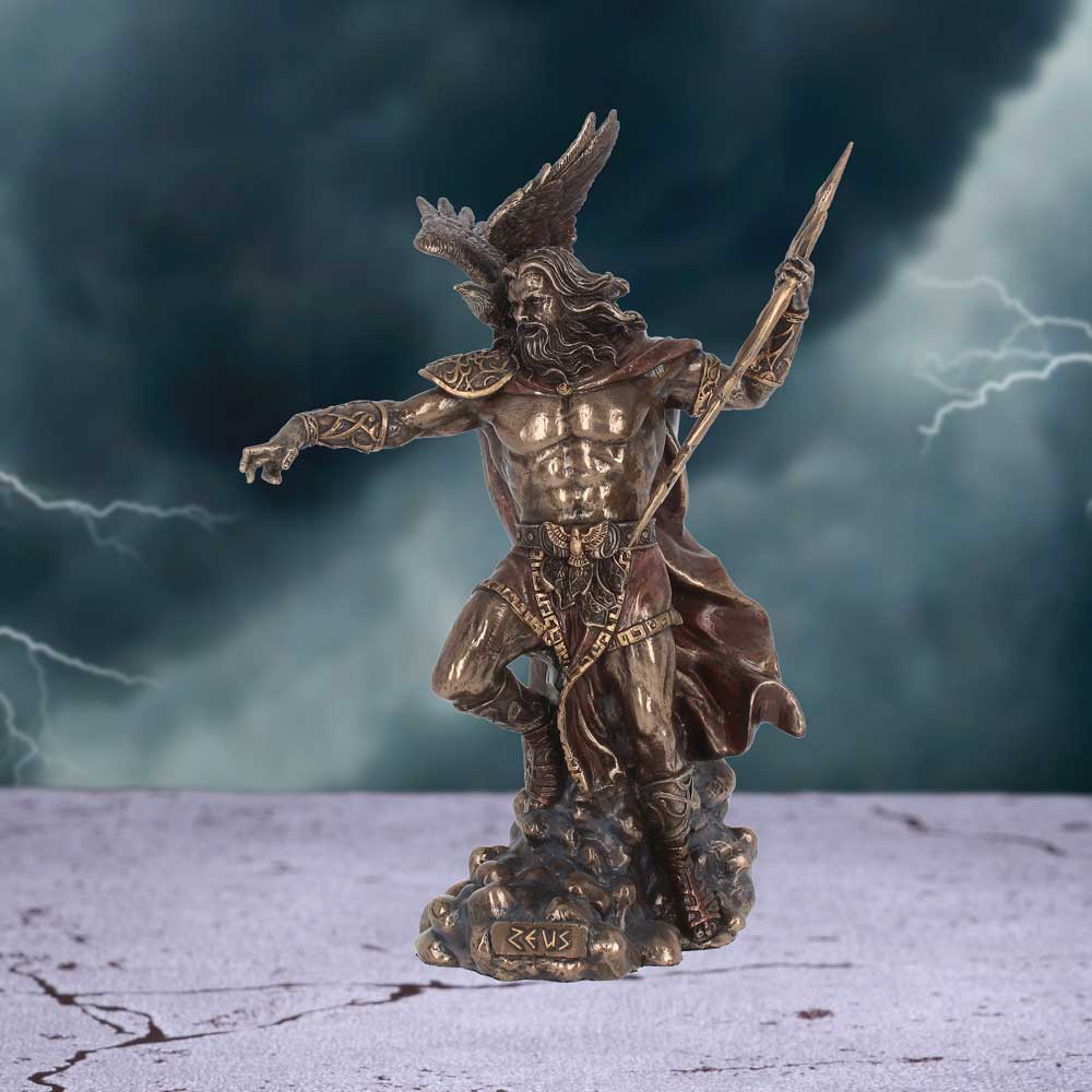 NEMESIS NOW BRONZED ZEUS kipec 30CM 801269110895
