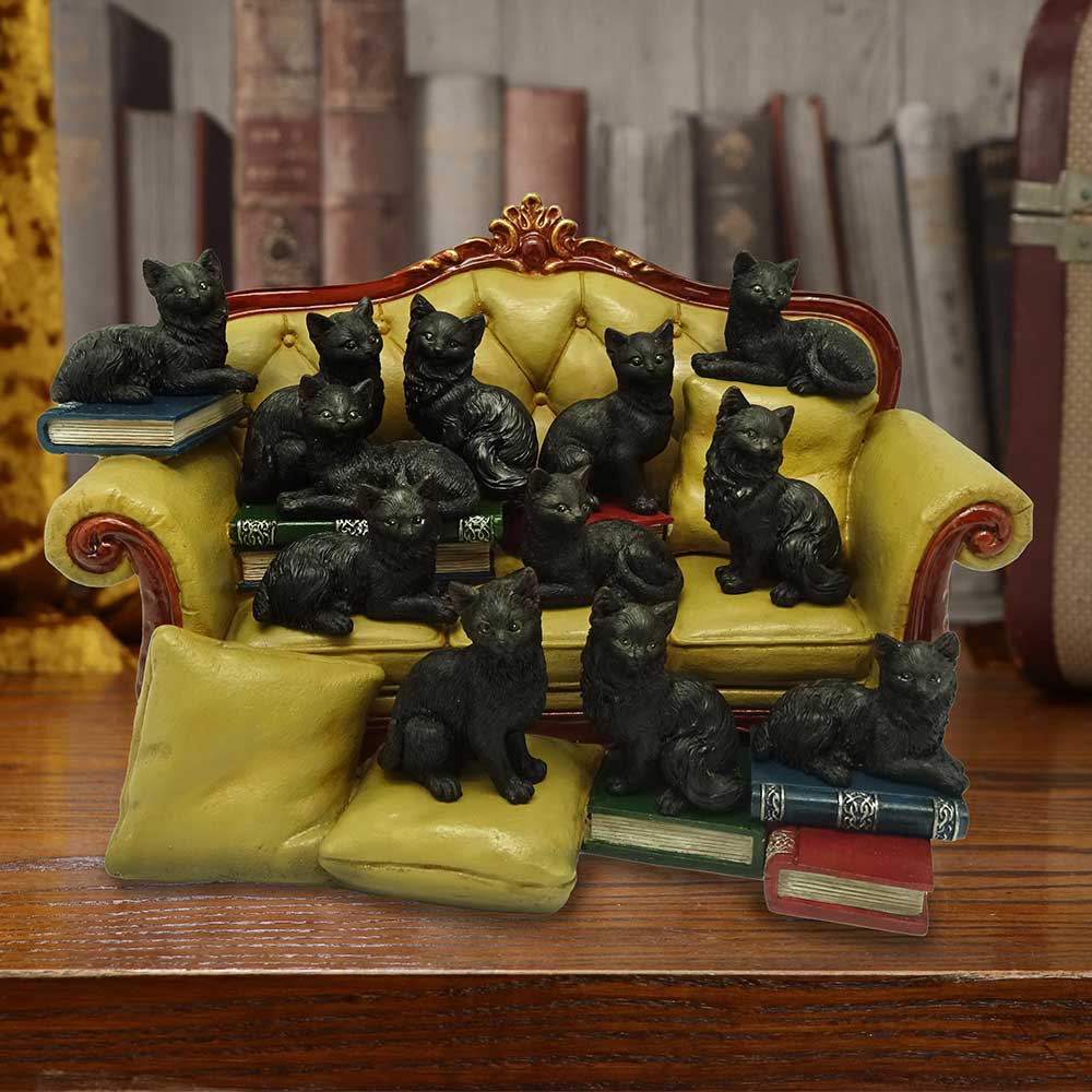 NEMESIS NOW COUCH CLOWDER (DISPLAY WITH 48 CATS) figura 22CM 801269154233
