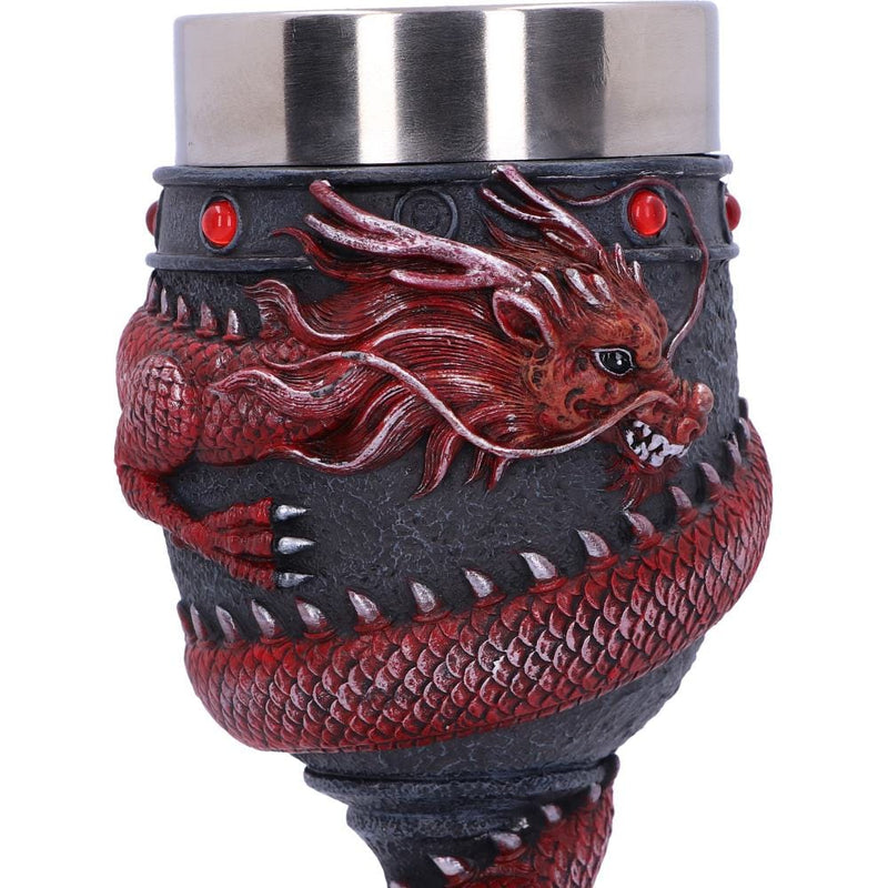 NEMESIS NOW DRAGON COIL RED kelih 20CM 801269146115