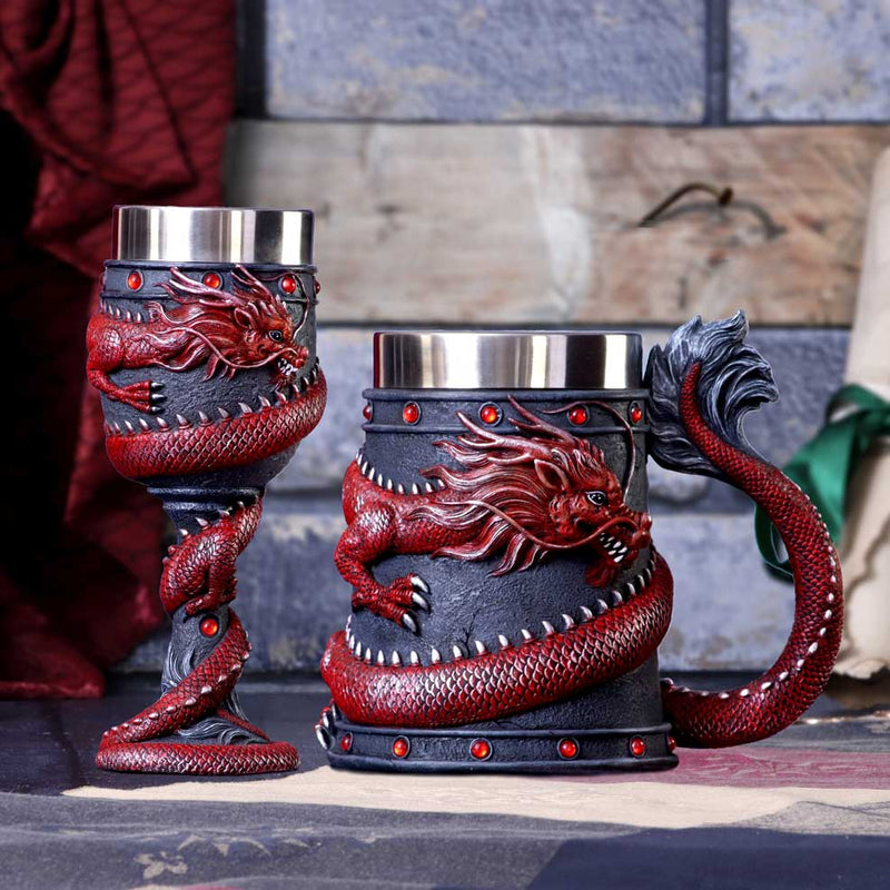 NEMESIS NOW DRAGON COIL RED vrč 16CM 801269146139