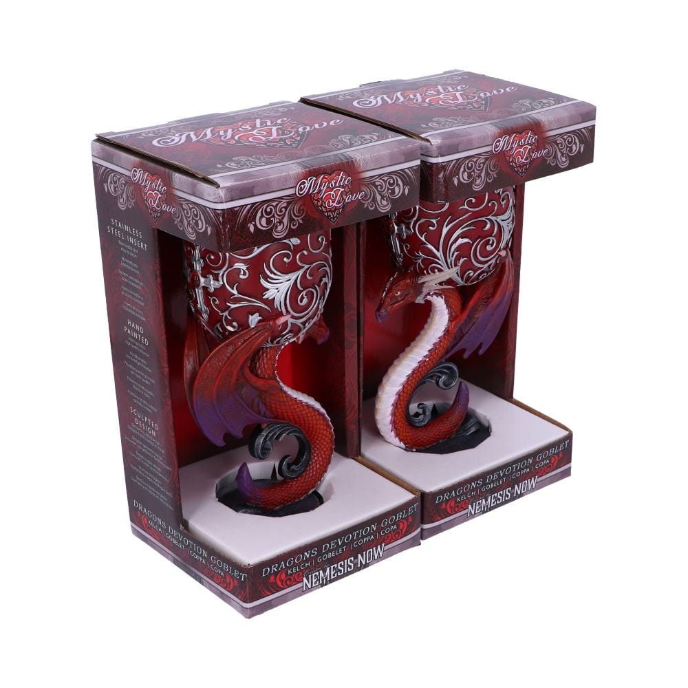 NEMESIS NOW DRAGONS DEVOTION GOBLETS 18.5CM (SET OF 2) keliha 801269138790
