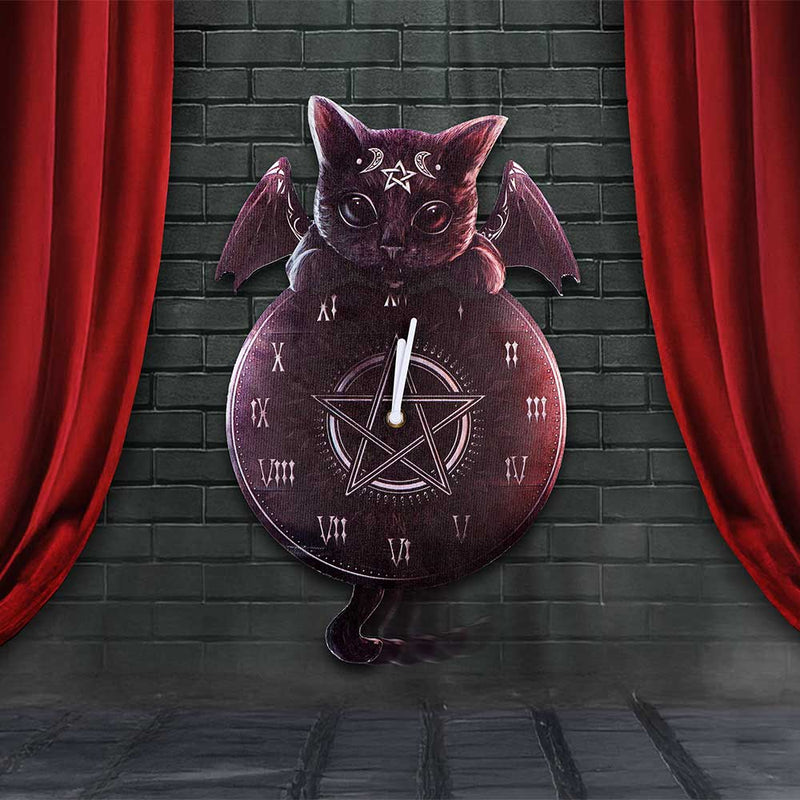 NEMESIS NOW MALPUSS TICKIN CLOCK MDF stenska ura 801269156282