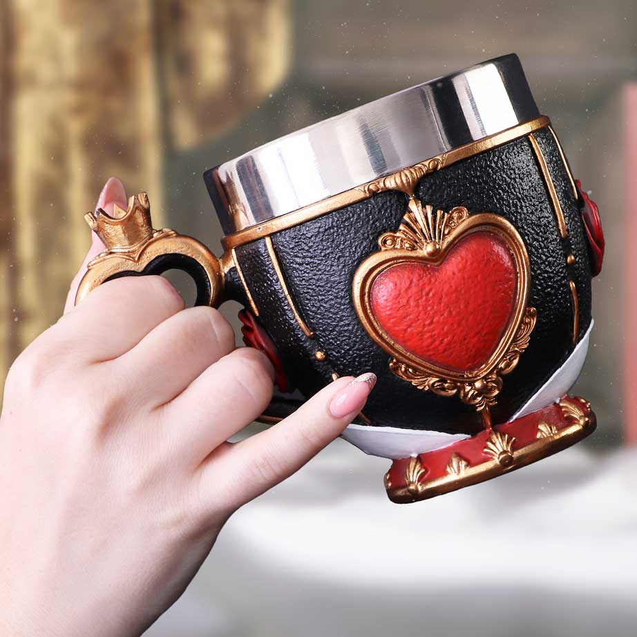 NEMESIS NOW PINKYS UP - QUEEN OF HEARTS 11CM skodelica 801269148959
