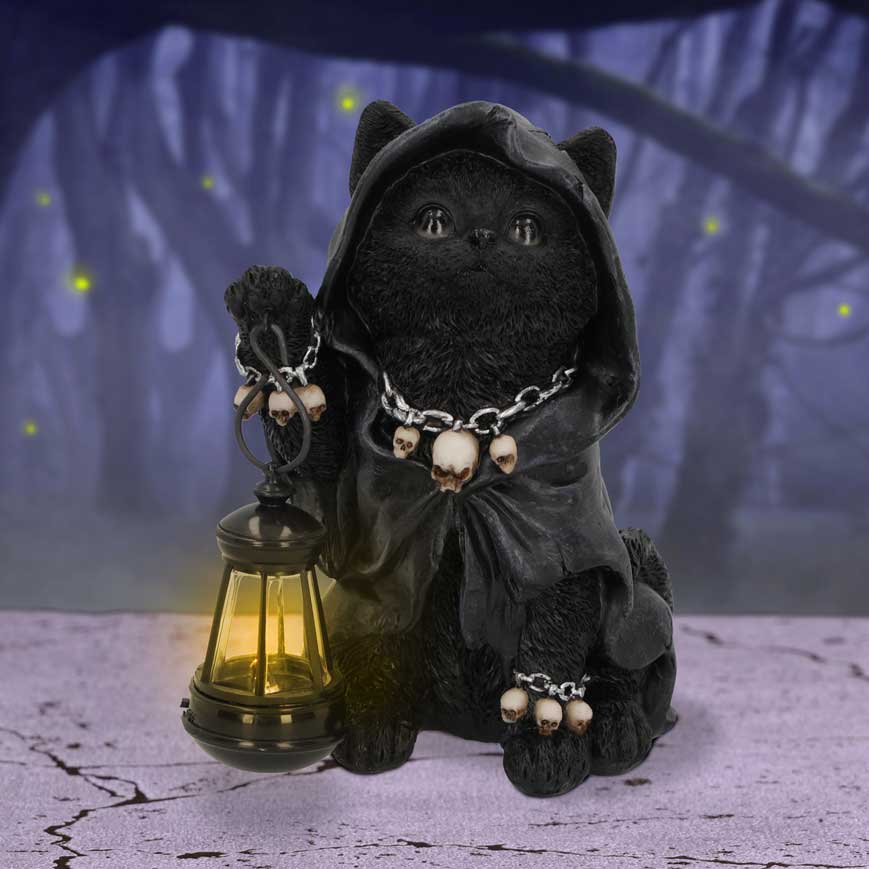 NEMESIS NOW REAPERS FELINE LANTERN 18,5CM figura 801269149116