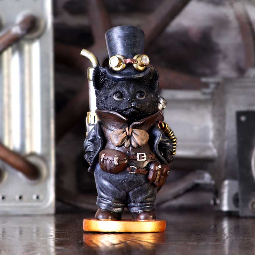 NEMESIS NOW STEAMSMITH'S CAT 19,5CM figura 801269145767