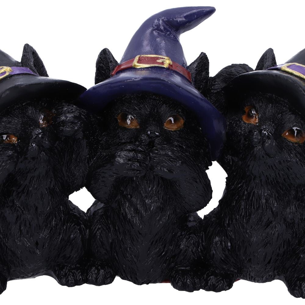 NEMESIS NOW THREE WISE BLACK CATS 11,5CM figura 801269142391