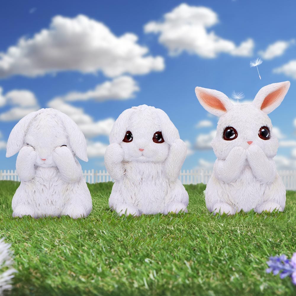 NEMESIS NOW THREE WISE BUNNIES figure 9CM 801269155346