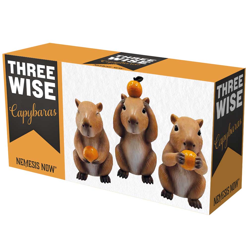 NEMESIS NOW THREE WISE CAPYBARAS figure 10.5CM 801269161354