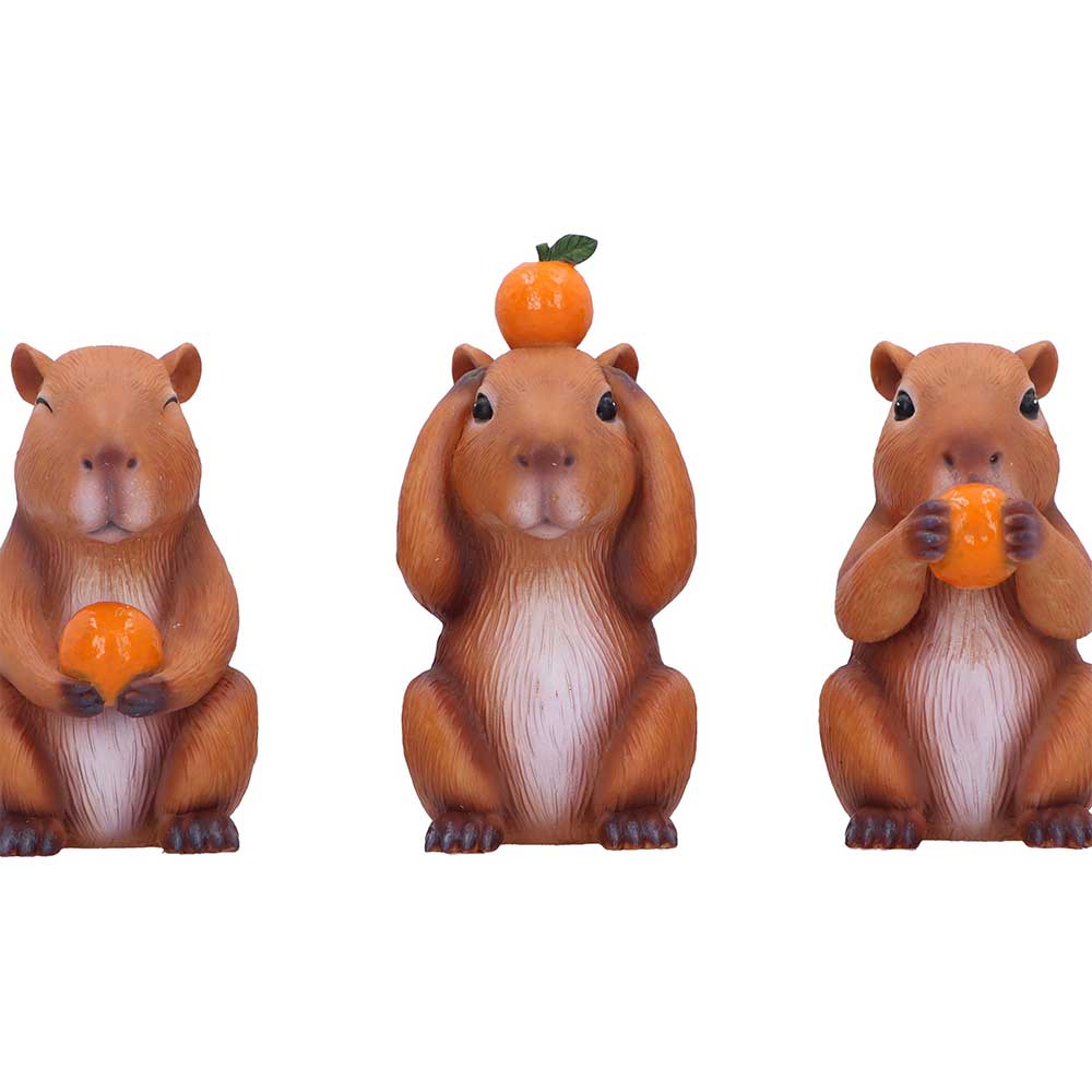 NEMESIS NOW THREE WISE CAPYBARAS figure 10.5CM 801269161354