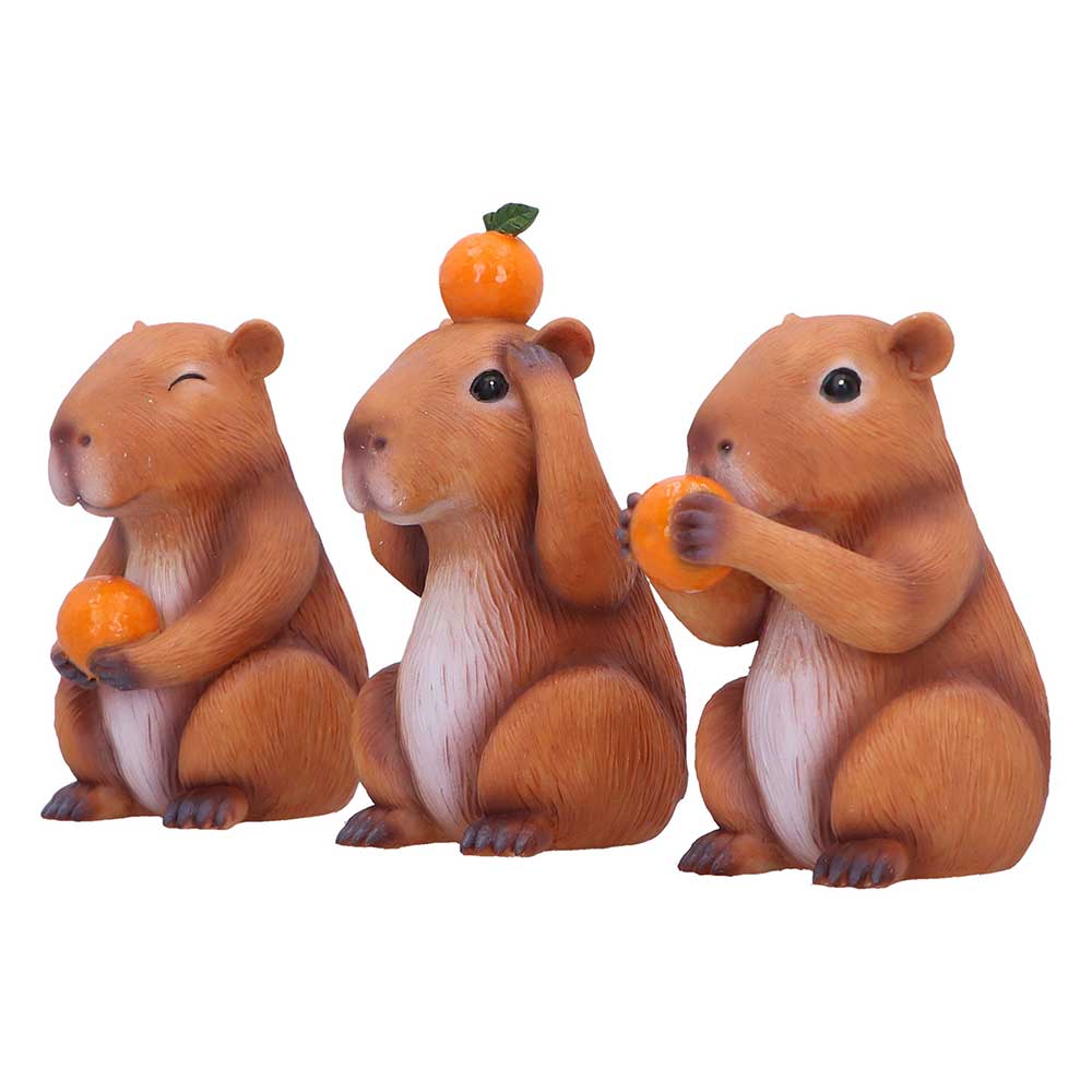 NEMESIS NOW THREE WISE CAPYBARAS figure 10.5CM 801269161354