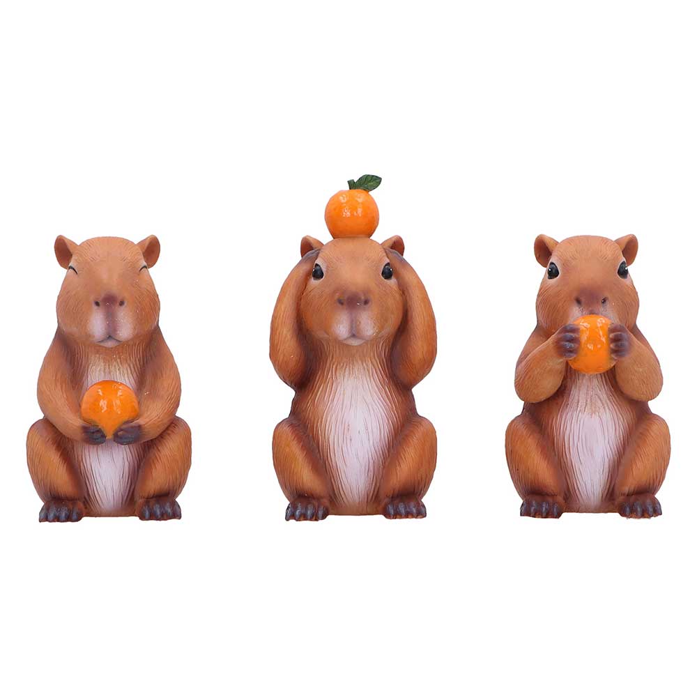 NEMESIS NOW THREE WISE CAPYBARAS figure 10.5CM 801269161354