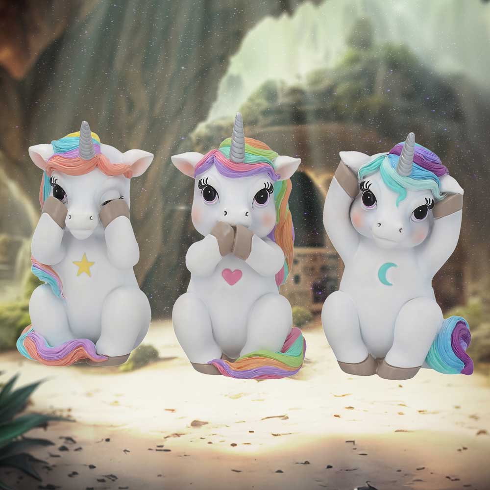 NEMESIS NOW THREE WISE CUTIECORNS figure 9.5CM 801269123307