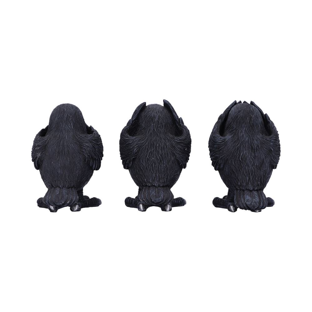 NEMESIS NOW THREE WISE RAVENS 8,7CM set figur 801269147501