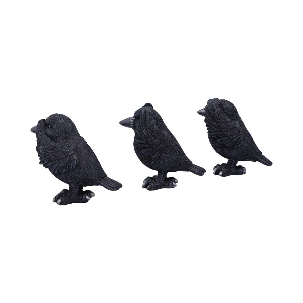 NEMESIS NOW THREE WISE RAVENS 8,7CM set figur 801269147501