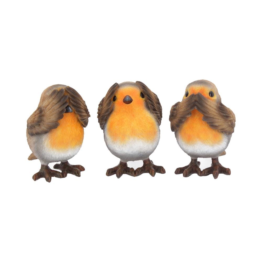 NEMESIS NOW THREE WISE ROBINS figure 8CM 801269132477