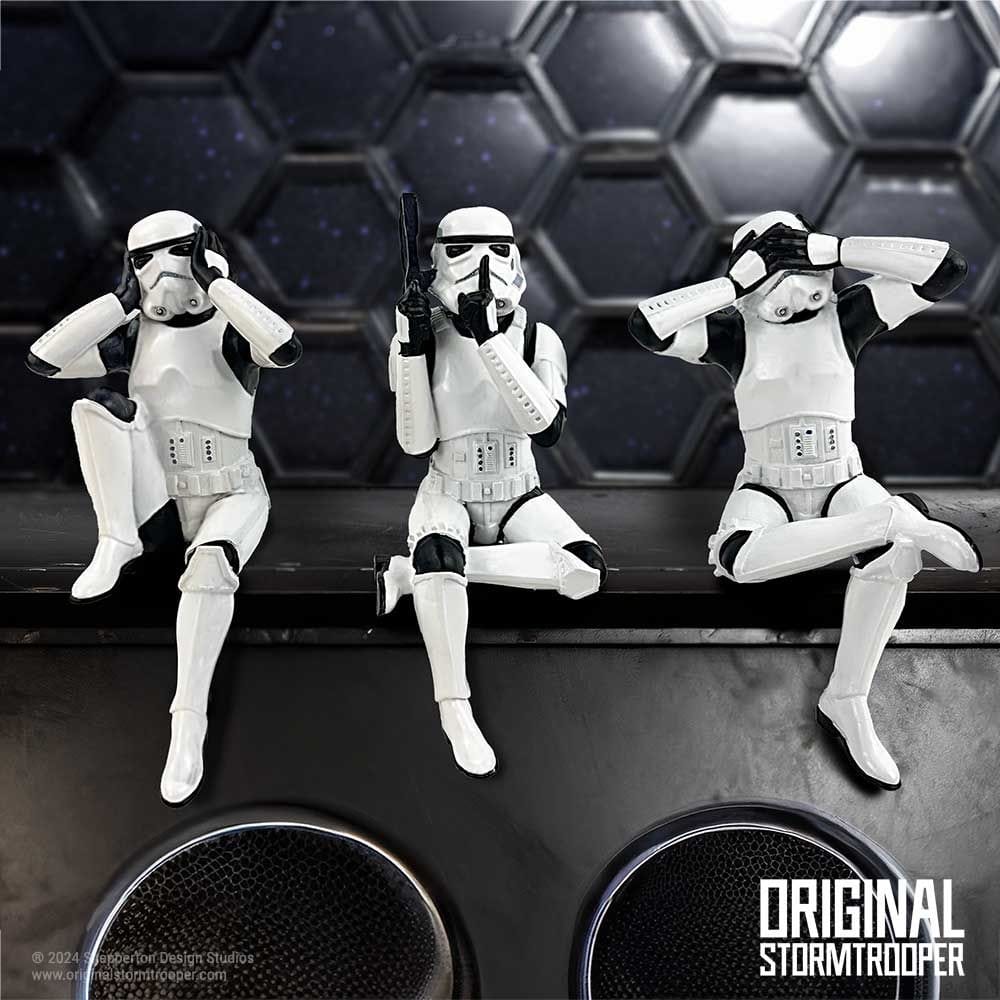 NEMESIS NOW THREE WISE SITTING STORM TROOPERS 801269153748