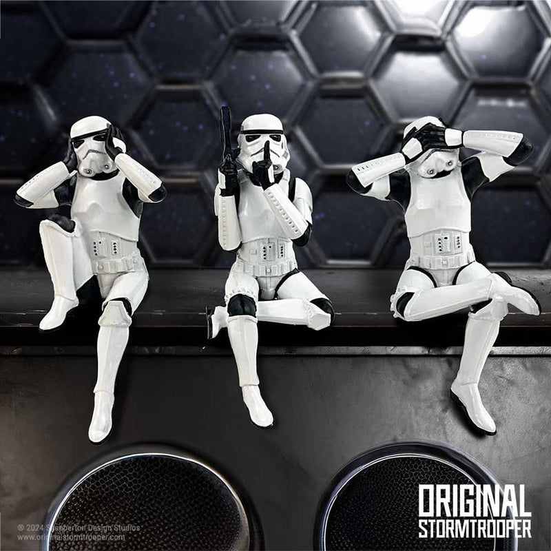 NEMESIS NOW THREE WISE SITTING STORM TROOPERS 801269153748
