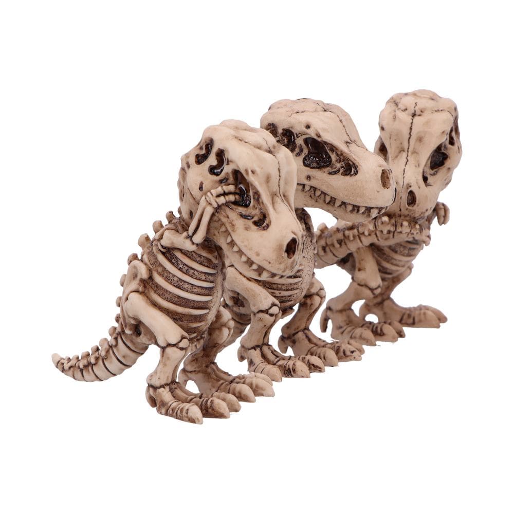 NEMESIS NOW THREE WISE TYRANNOSAURUS REX SKELETONS figure 9.3CM 801269156497