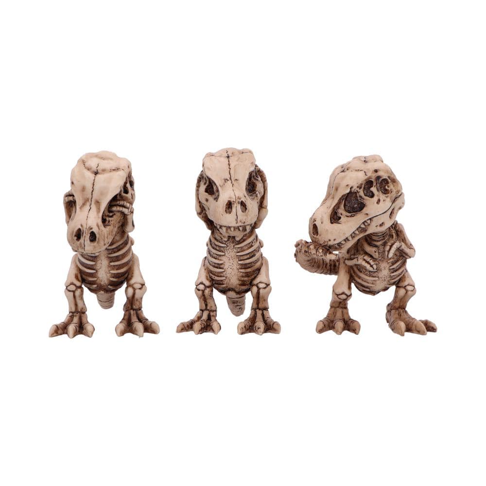 NEMESIS NOW THREE WISE TYRANNOSAURUS REX SKELETONS figure 9.3CM 801269156497