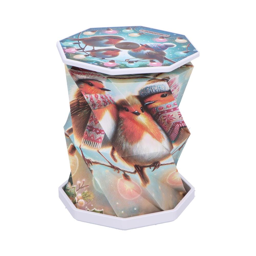 NEMESIS NOW WINTER ROBINS zložljiva svetilka 21CM 801269160388