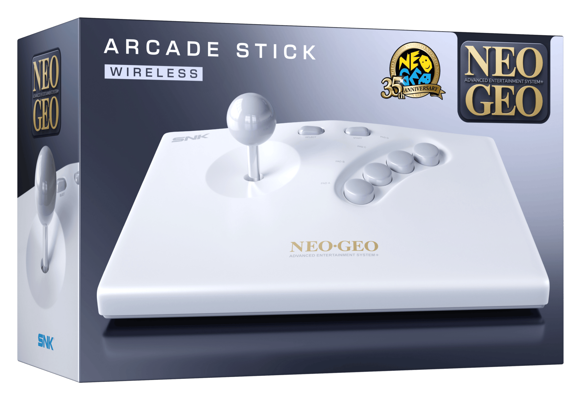 NEOGEO AES+ brezžična arkadna igralna palica bele barve 4020628550356