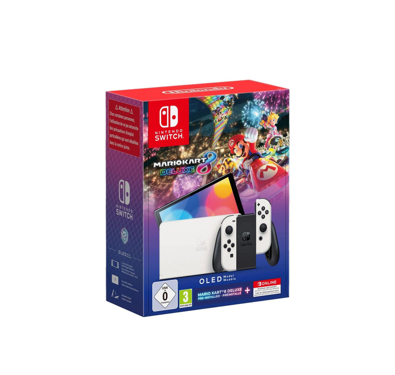 NINTENDO SWITCH CONSOLE (OLED MODEL) - MARIO KART 8 DELUXE + 12M 045496454050