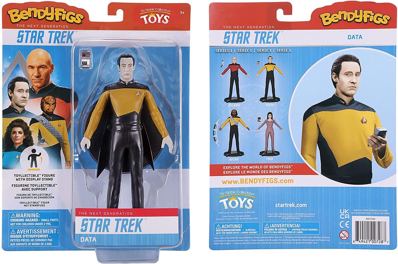 NOBLE COLLECTION - CBS - BENDYFIGS - DATA figura 849421007287