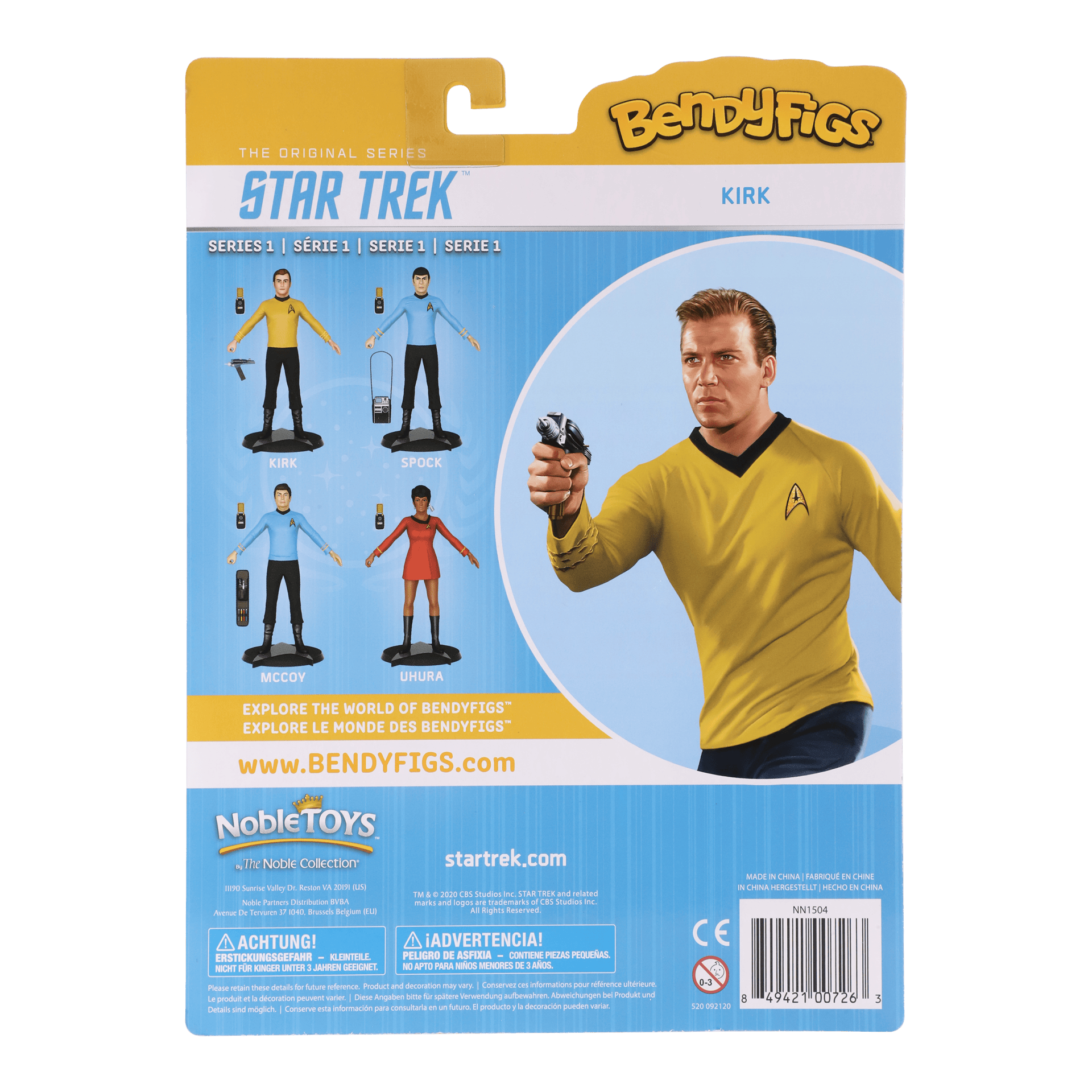 NOBLE COLLECTION - CBS - BENDYFIGS - KIRK figura 849421007263