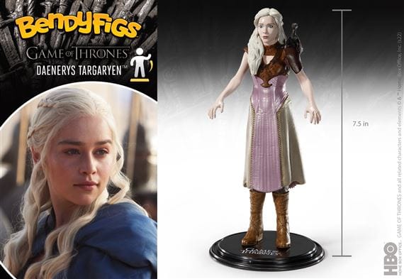 NOBLE COLLECTION - GAME OF THRONES - DAENERYS TARGARYEN BENDYFIG 849421007980