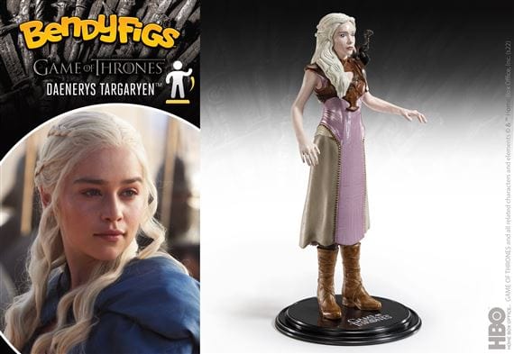 NOBLE COLLECTION - GAME OF THRONES - DAENERYS TARGARYEN BENDYFIG 849421007980