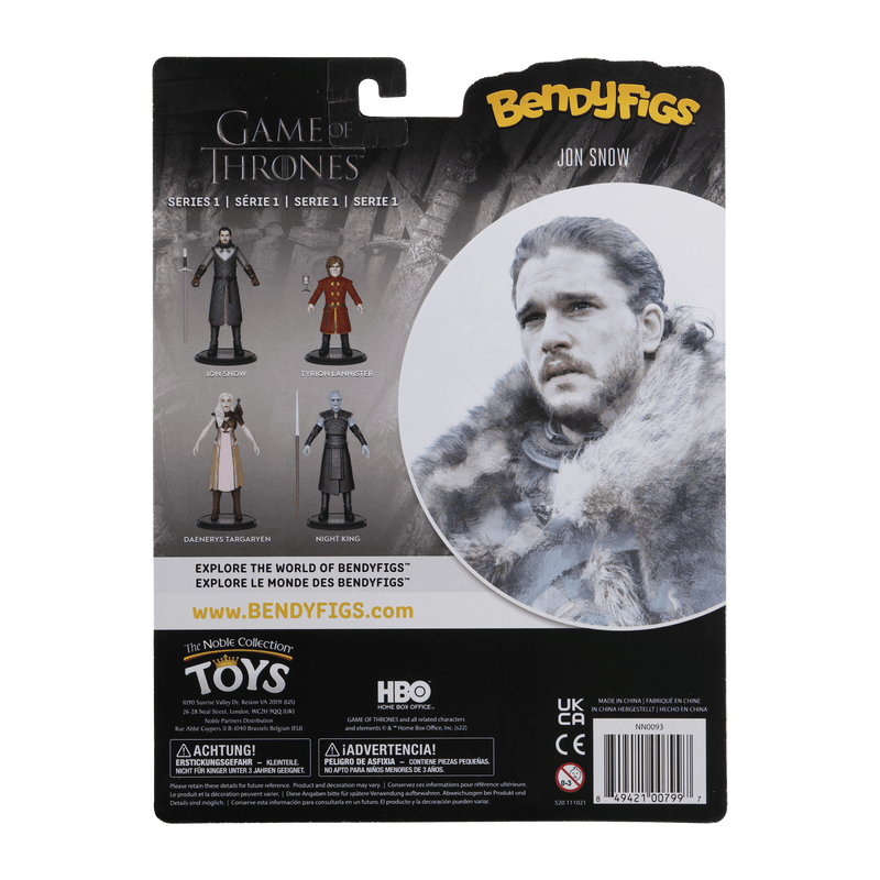 NOBLE COLLECTION - GAME OF THRONES - JON SNOW BENDYFIG 849421007997